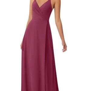 Azazie Bridesmaid Davis Dress in Mulberry